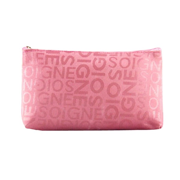 

Letter Graphic Makeup Bag, Pink