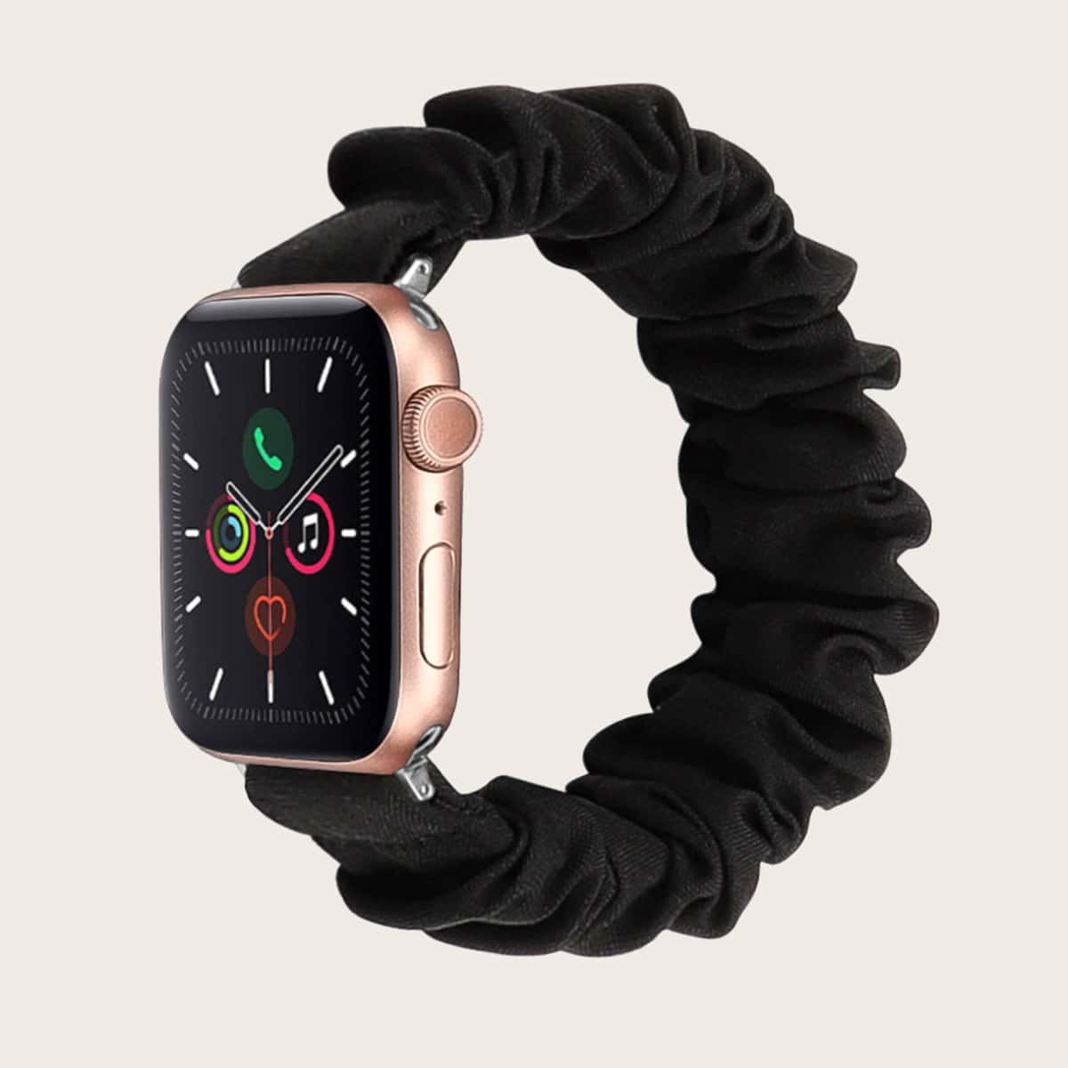

Solid Scrunchie Design iWatch Band, Black