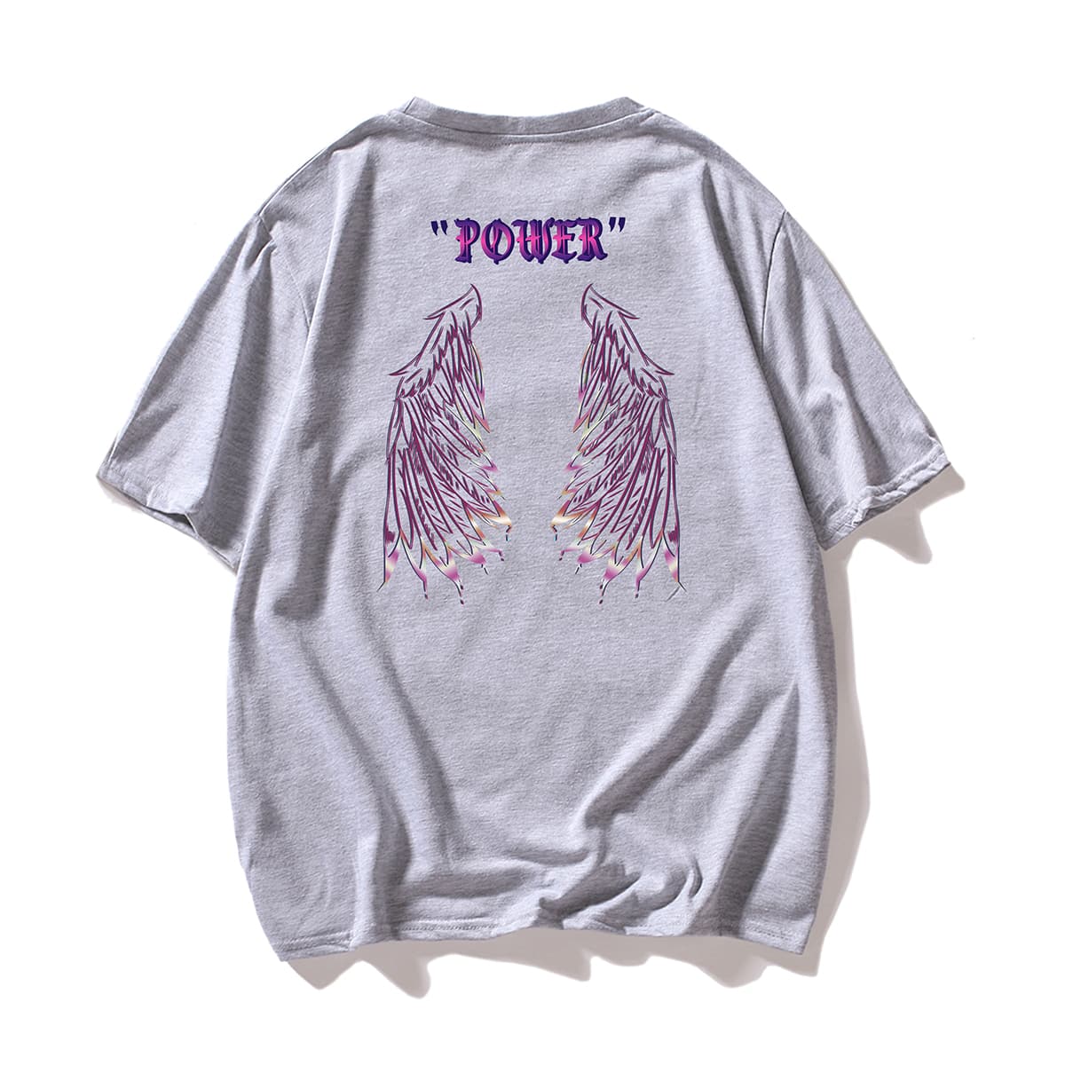 

Guys Letter & Wing Print Tee, Light grey