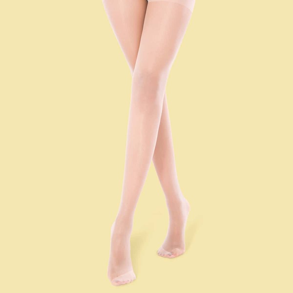 

Simple Solid Mesh Tights, Apricot