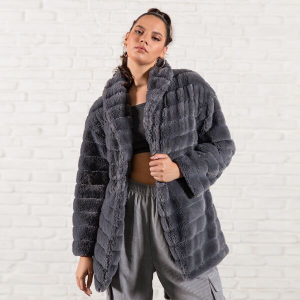 

Plus Belted Coat, Dark grey