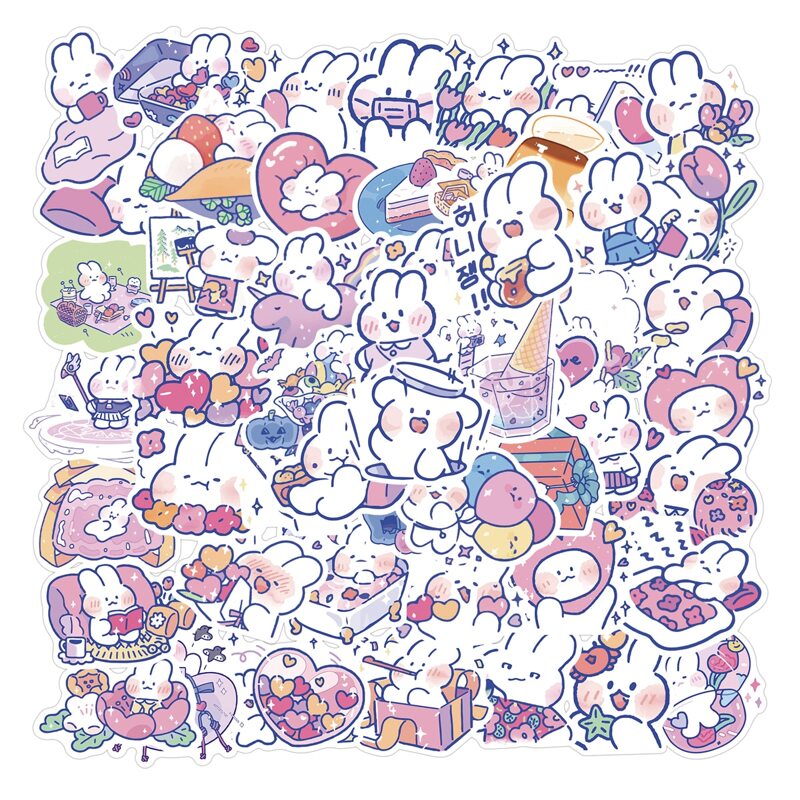

50pcs Cartoon Graphic Sticker, Multicolor
