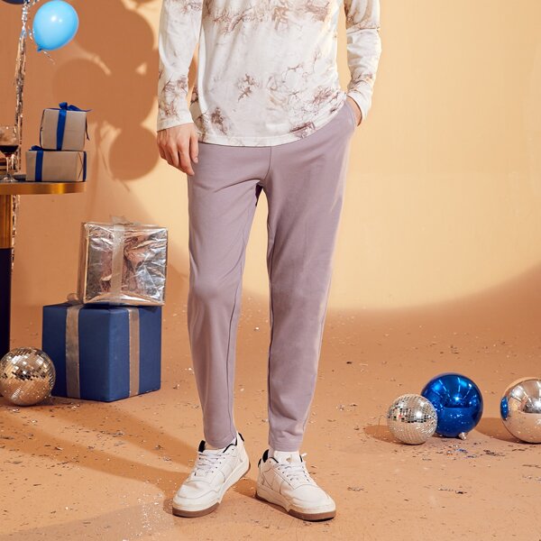 

Men Slant Pocket Sweatpants, Dusty purple