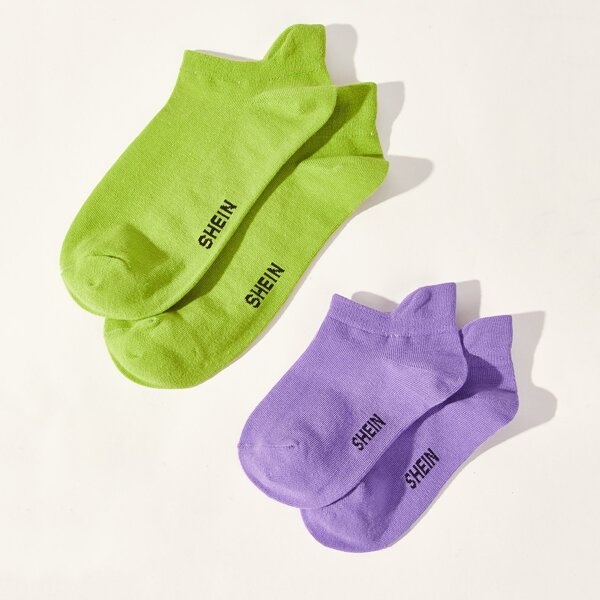 

SHEIN Short Mouth Parent-Child Cotton Socks Suit, Multicolor
