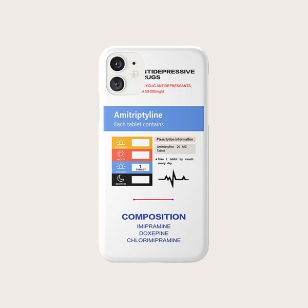 

Letter Graphic Phone Case, Multicolor