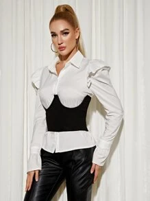 Solid Corset Top Without Blouse