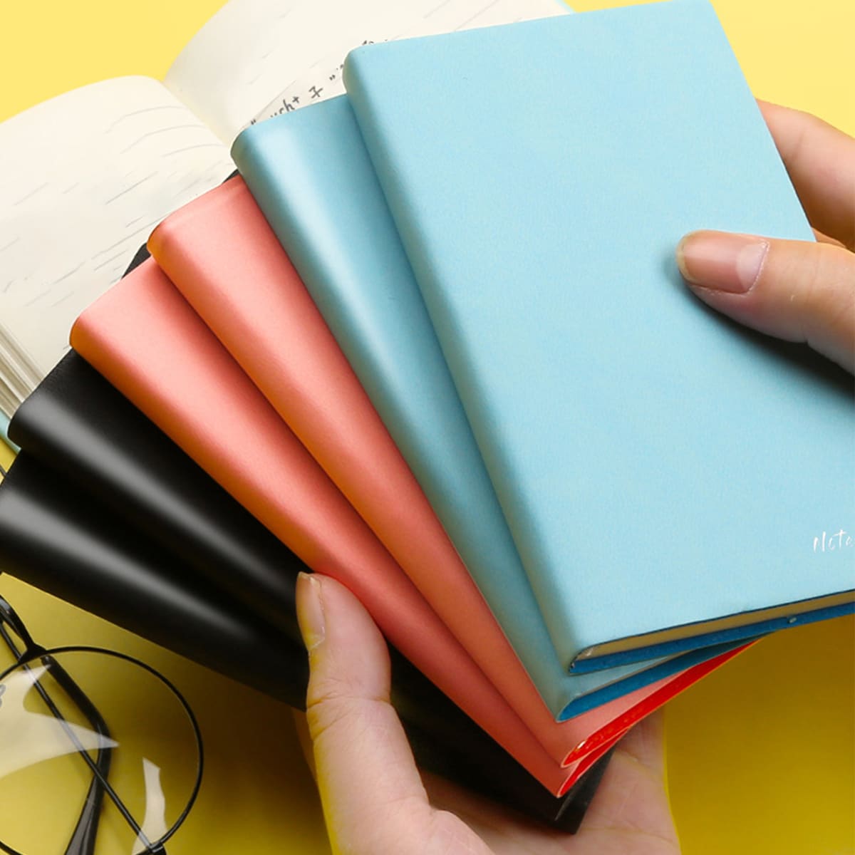 

1pc Random Mini PU Cover Notebook, Multicolor