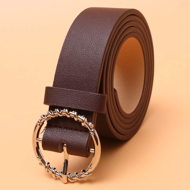 

Ring Buckle Belt, Coffee brown