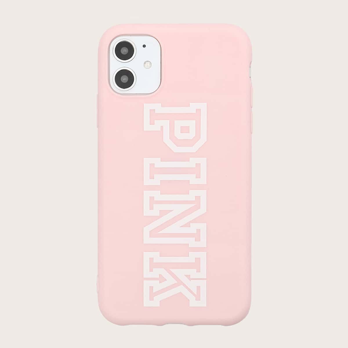 

Letter Graphic iPhone Case, Pink