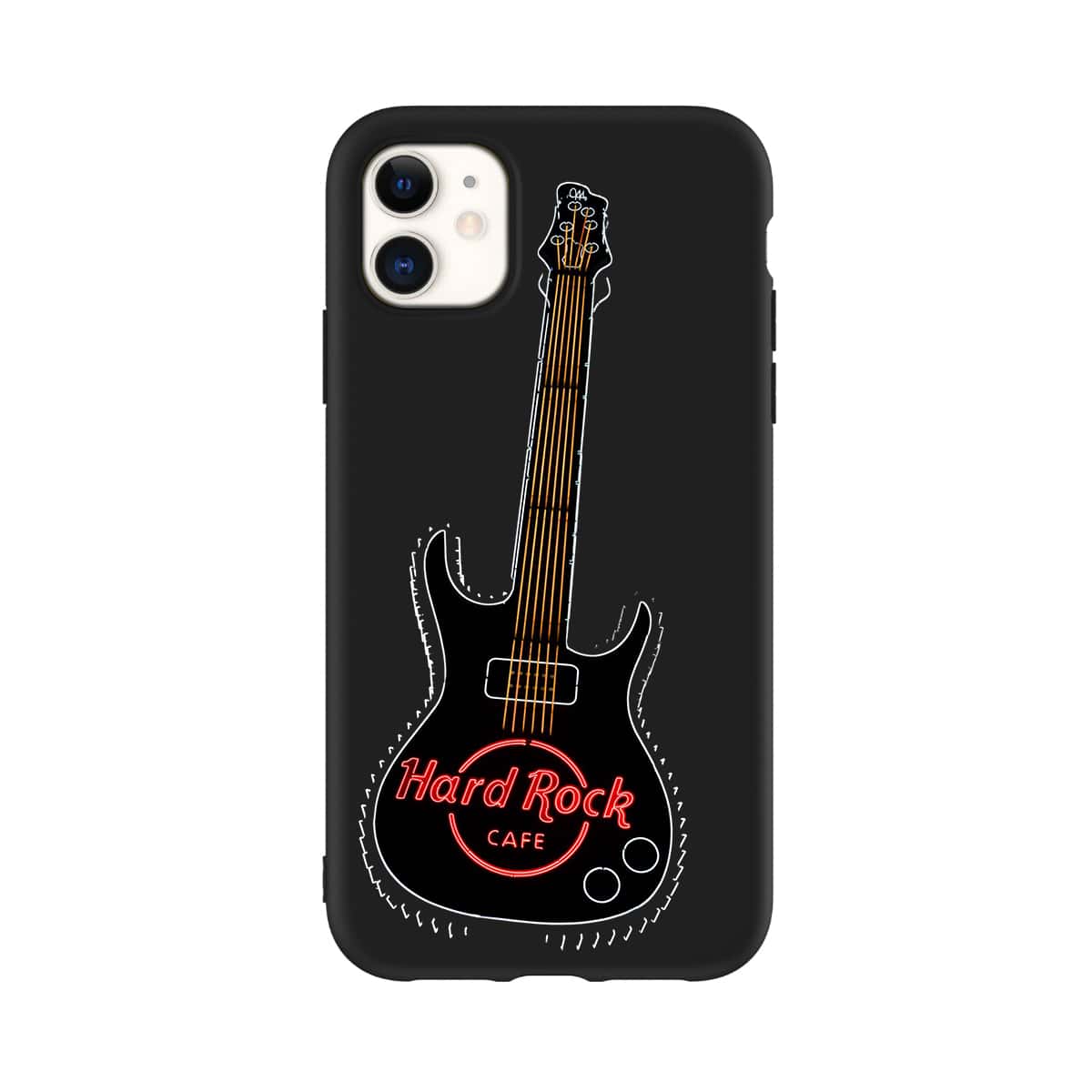 

Guitar Pattern iPhone Case, Black