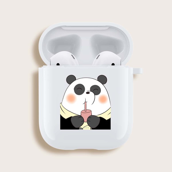 

Чехол для Airpods с узором панды, Белый