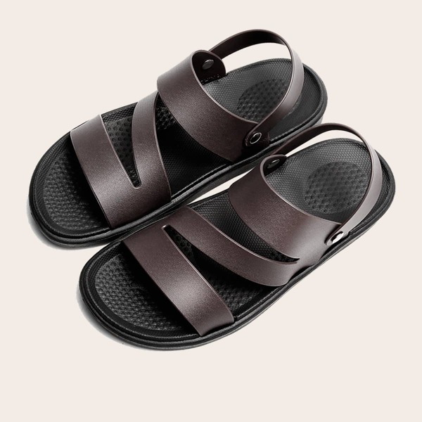 

Men Cut-out Two Way Wear Sandals, Brown
