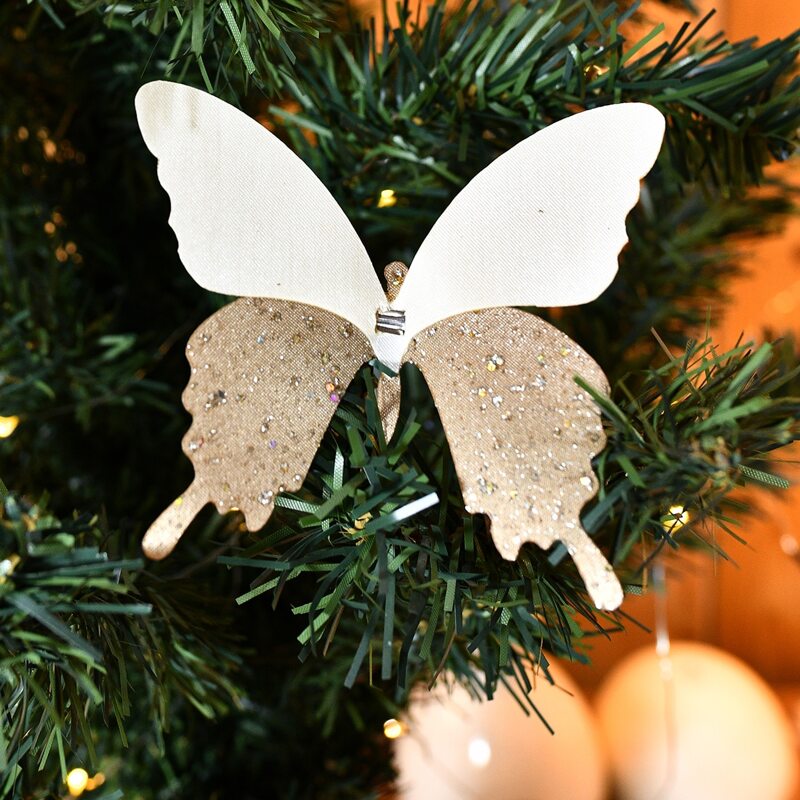 

6pcs Glitter Butterfly With Clip, Multicolor