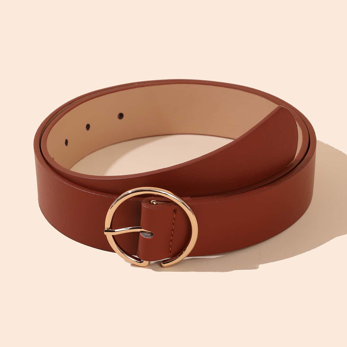 

Ring Buckle Belt, Brown