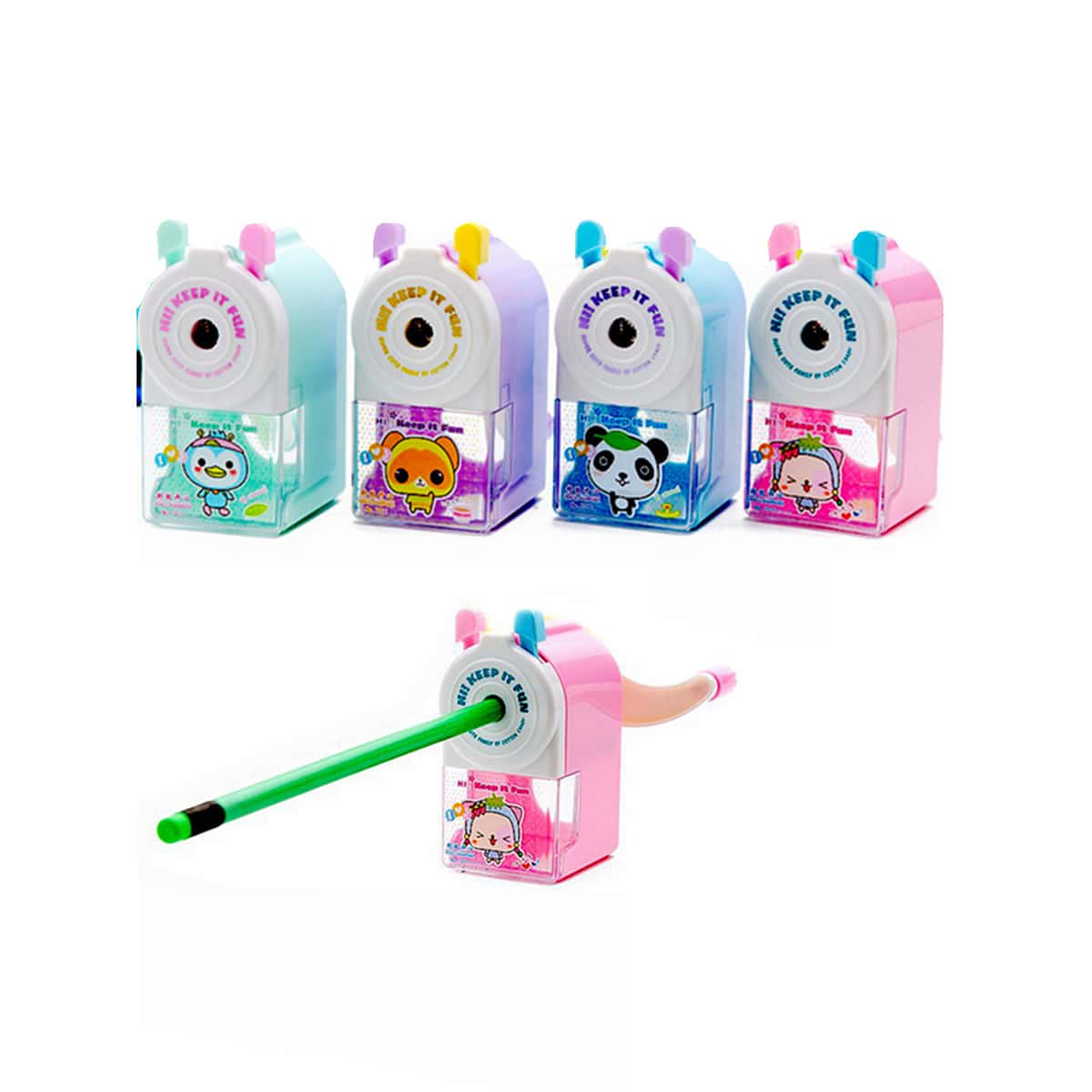

1pc Cartoon Graphic Random Pencil Sharpener, Multicolor