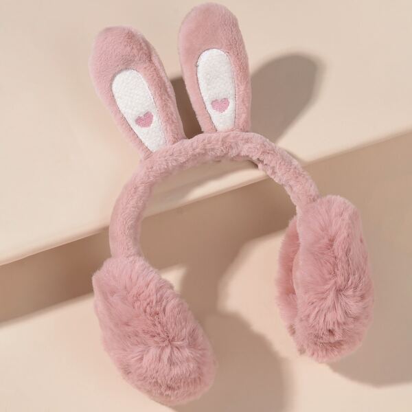 

Cartoon Ear Decor Earmuffs, Pink