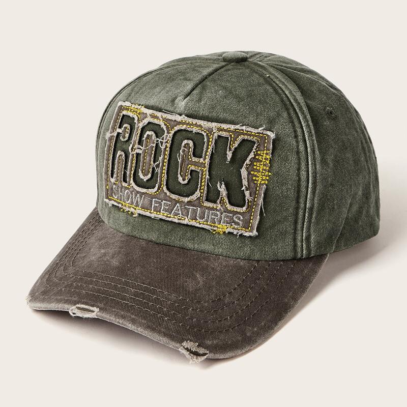 

Guys Letter Ripped Baseball Cap, Army green