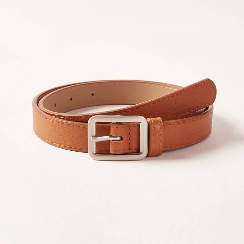 

Rectangle Buckle Belt, Camel