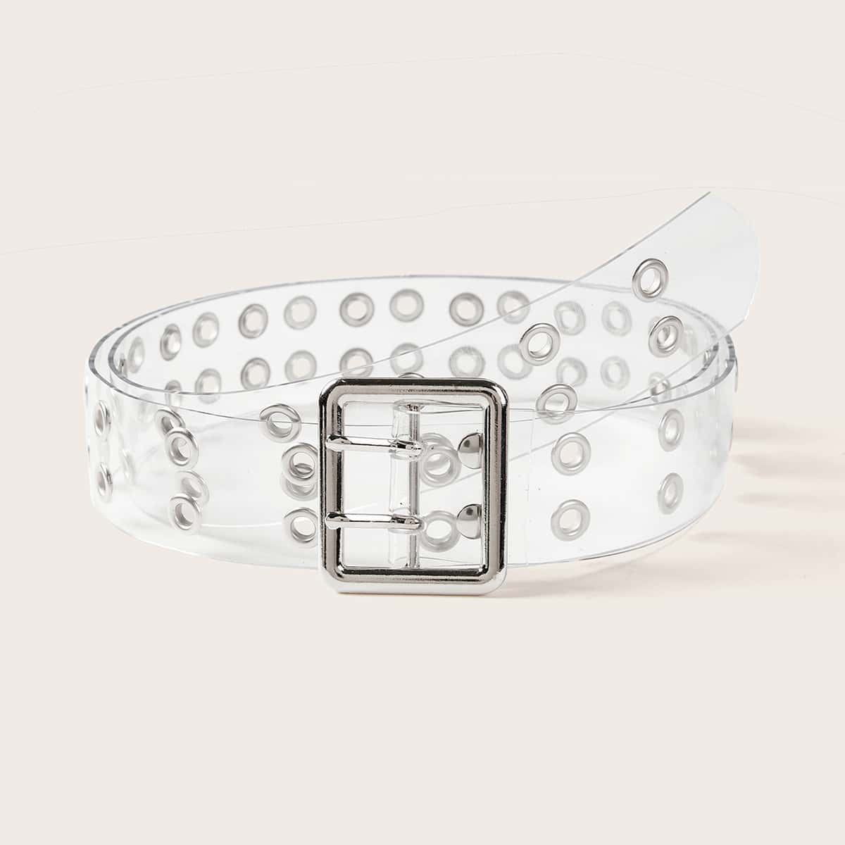 

Grommet Buckle Clear Belt