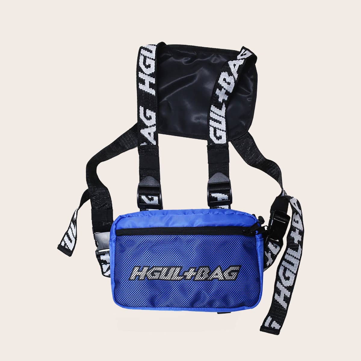 

Guys Letter Graphic Mesh Fanny Pack, Blue