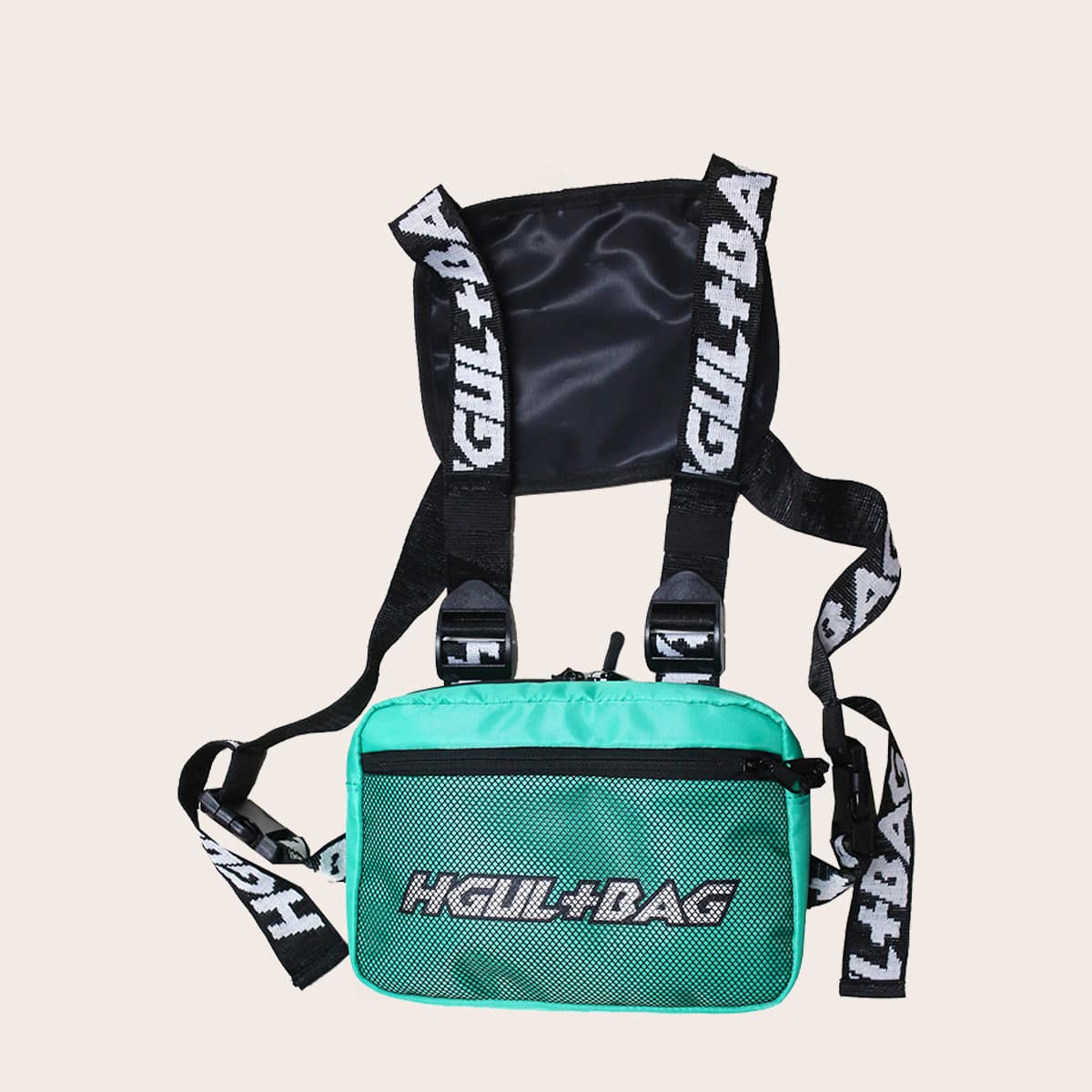 

Guys Letter Graphic Mesh Fanny Pack, Green