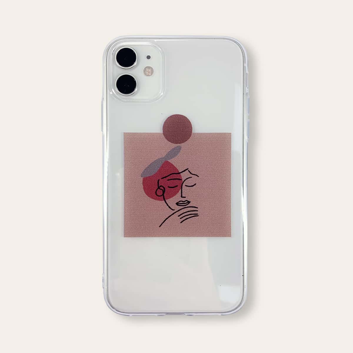 

Graphic Clear iPhone Case, Multicolor