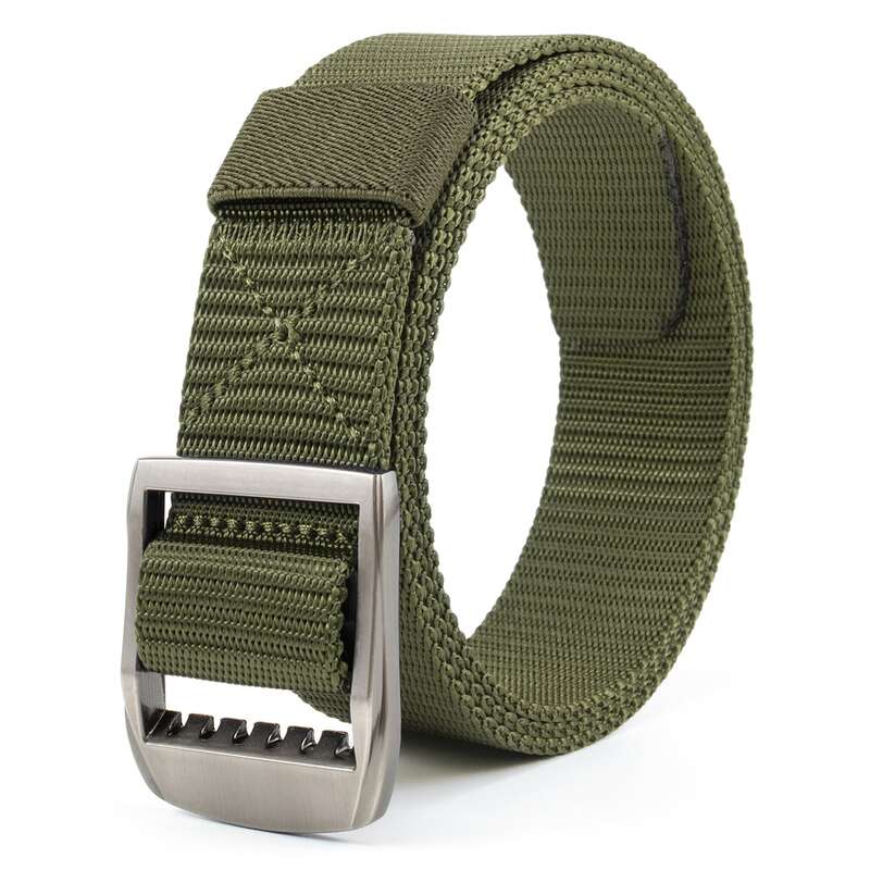 

Guys Metal Buckle Tape Belt, Army green