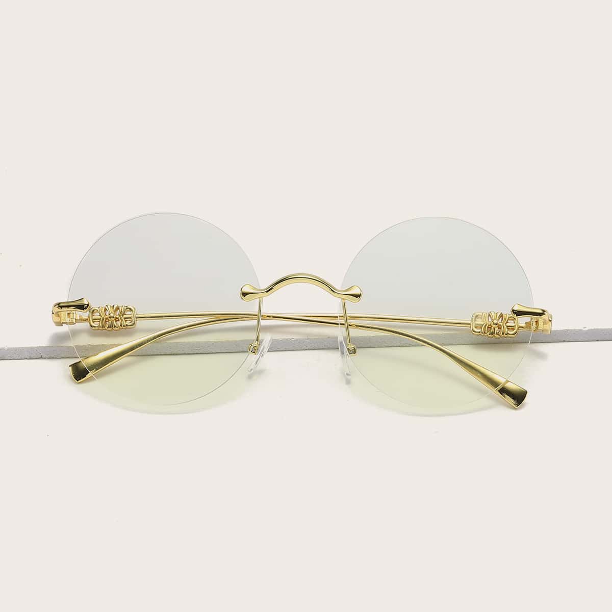 

Rimless Round Frame Glasses