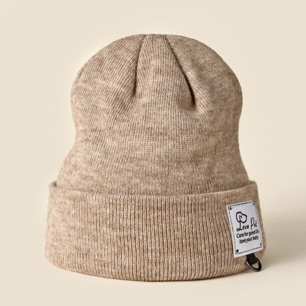 

Letter Graphic Label Decor Beanie, Khaki