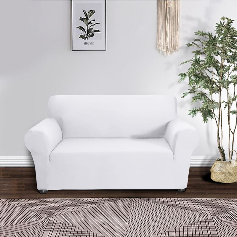 

Solid Color Stretchy Sofa Cover, White