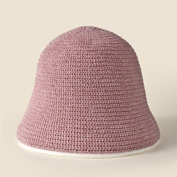

Minimalist Knitted Hat, Pink