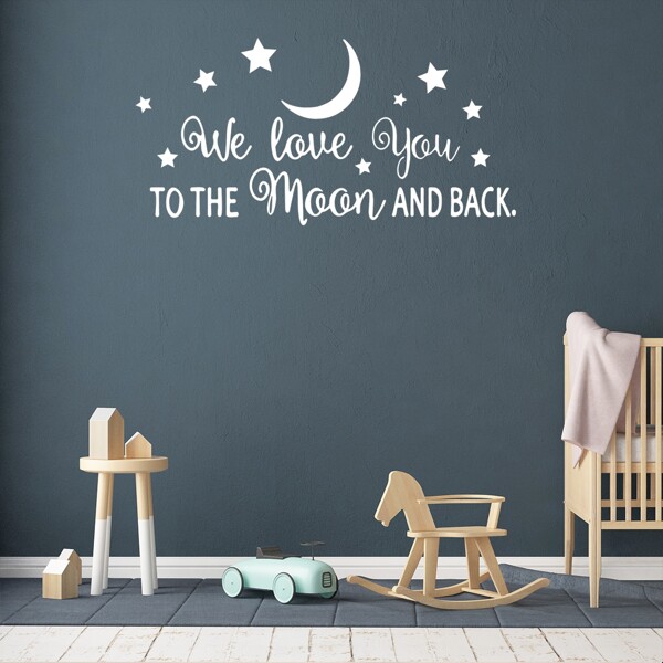 

Kids Slogan Graphic Wall Sticker, White