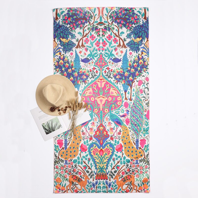 

Plant & Animal Print Beach Blanket, Multicolor