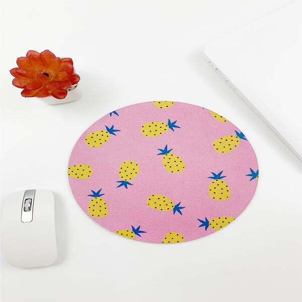 

Pineapple Round Mouse Pad, Multicolor