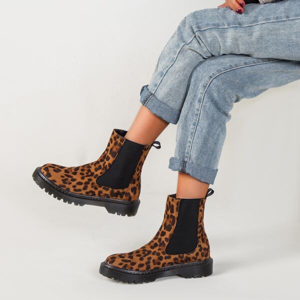 

Leopard Chelsea Boots, Multicolor