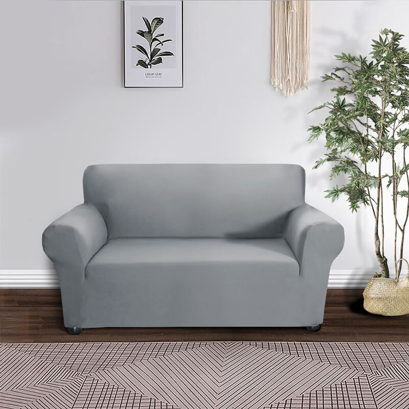 

Solid Color Stretchy Sofa Cover, Light grey
