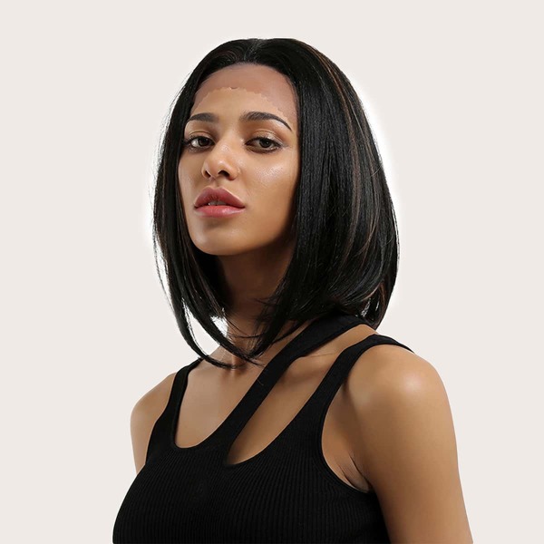

Natural Straight Short Wig, Black