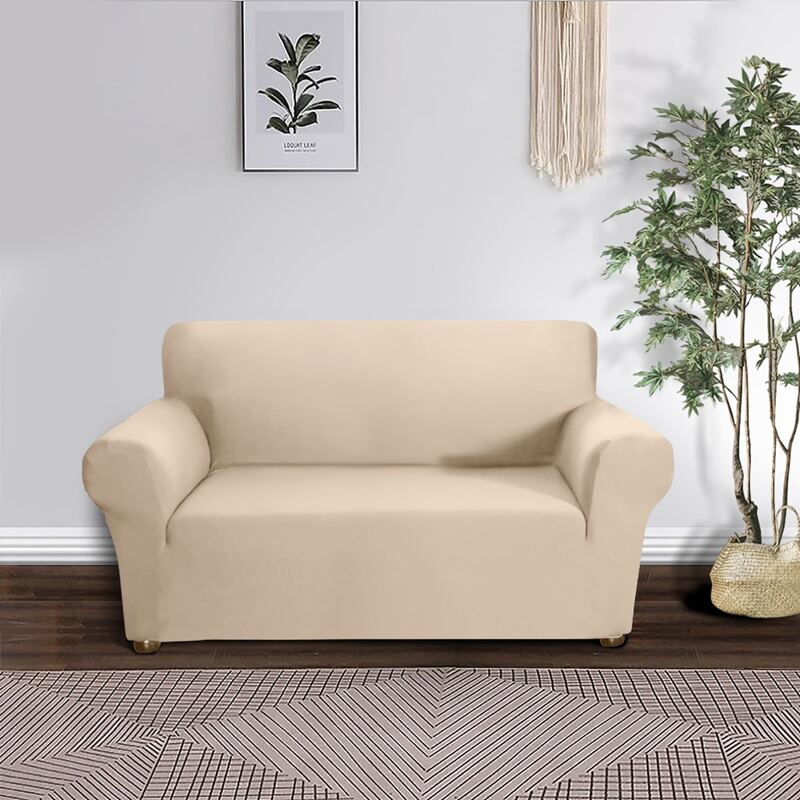 

Solid Color Stretchy Sofa Cover, Beige