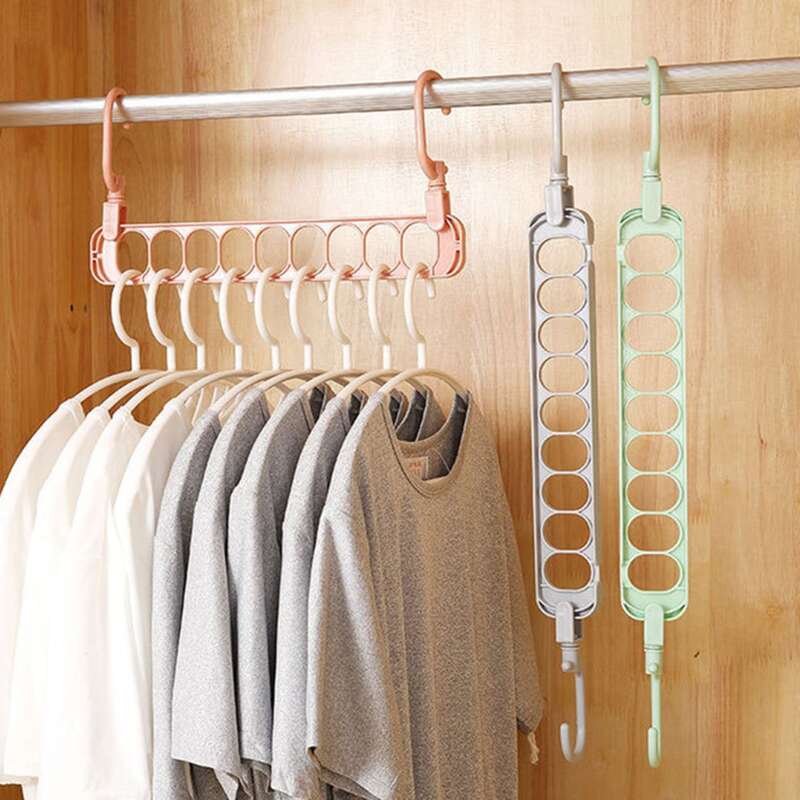 

1pc Multi-hole Clothes Hanger, Multicolor