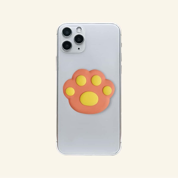 

Paw Print Pop-Out Phone Grip, Orange