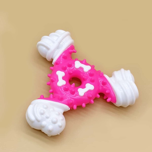 

Colorblock Dog Toy, Hot pink