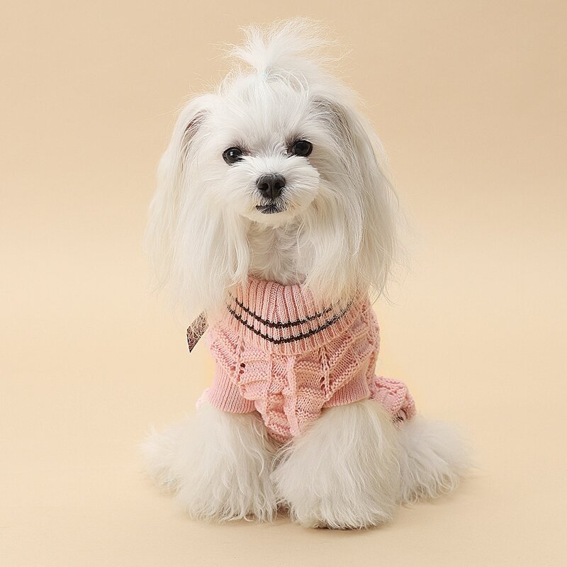 

Bow Decor Dog Sweater, Pink