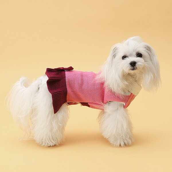 

Bow Decor Dog Sweater, Pink