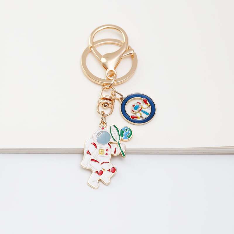 

Astronaut Charm Keychain, Multicolor