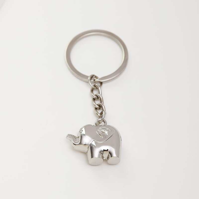

Elephant Charm Keychain, Silver