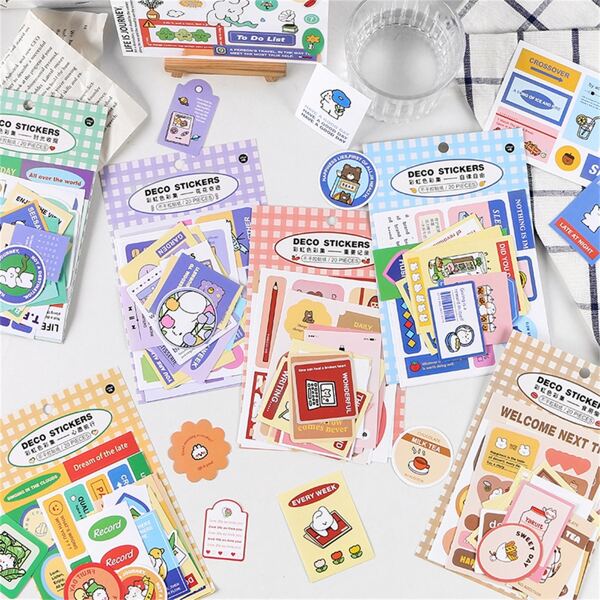 

20pcs Cartoon Graphic Random Sticker, Multicolor