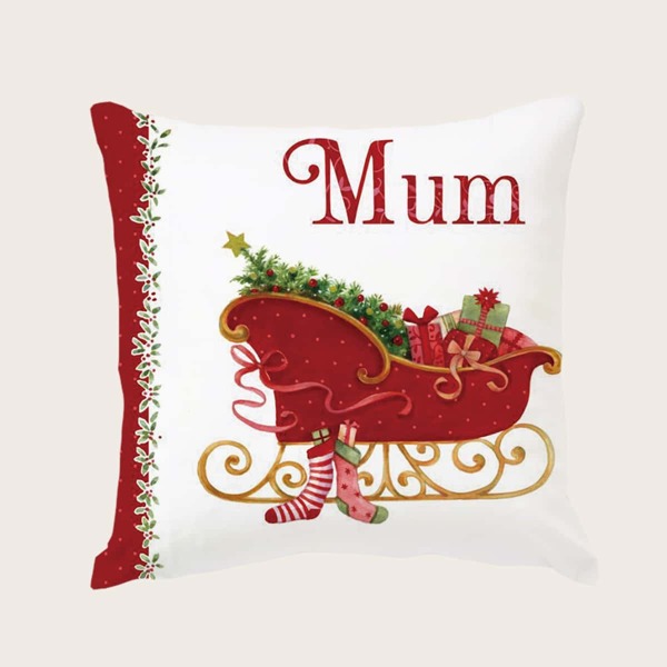 

Christmas Pattern Cushion Cover Without Filler, Multicolor