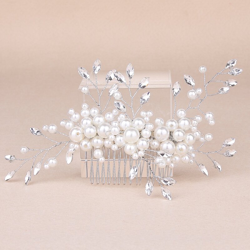 

Faux Pearl & Rhinestone Decor Hair Pin, White