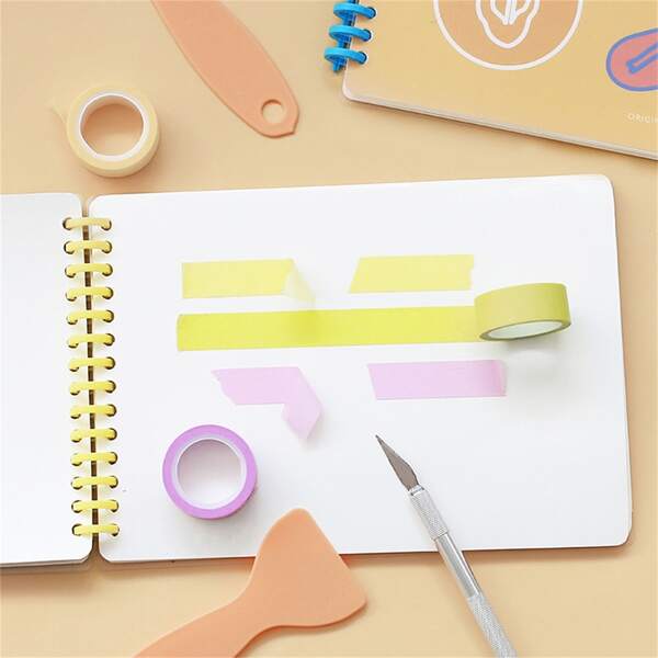 

1pc Random Color Loose-leaf Notebook, White