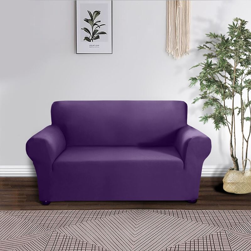 

Solid Color Stretchy Sofa Cover, Purple